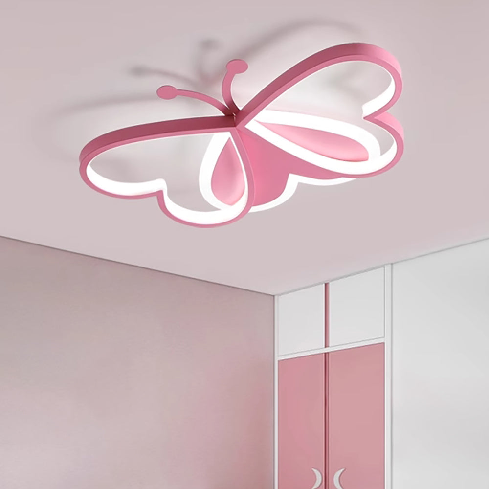 Aeyee Butterfly Flush Mount Ceiling Light, Dimmable Children's
