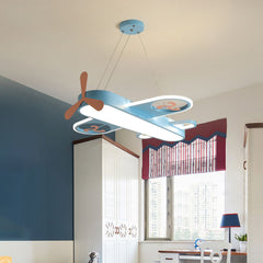 Aeyee Airplane Pendant Light Fixture, Dimmable Children's Bedroom Hanging Light, Cartoon Hanging Chandeliers