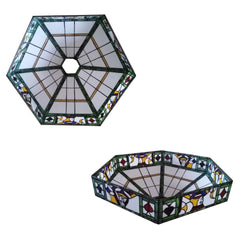 Aeyee Poker Pattern Pendant Light Fixture, Tiffany Hanging Light, 3 Lights Stained Glass Pendant Lighting for Kitchen Island Bedroom