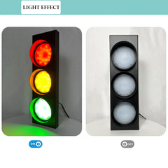 Aeyee Industrial Traffic Light Vintage Stop Light with Remote, 18.5" Fun Wall Lamp for Kids Bedroom, Office, Bar