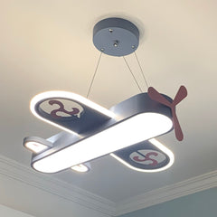 Aeyee Airplane Pendant Light Fixture, Dimmable Children's Bedroom Hanging Light, Cartoon Hanging Chandeliers