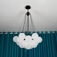 Modern Glass Chandelier - Aeyee Bubbles Ball Shape Pendant Light, 3 Lights DIY Hanging Light Fixture