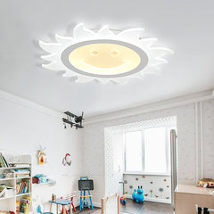 Aeyee Flower-Shaped Flush Mount Ceiling Light, Cartoon Dimmable Children's Bedroom Ceiling Light with Remote Control