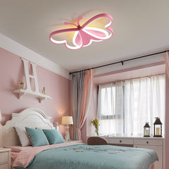 Aeyee Butterfly Flush Mount Ceiling Light, Dimmable Children's Bedroom Ceiling Light Fixture, 19.6'' Cartoon LED Ceiling Lamp