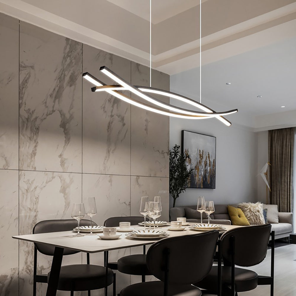 Aeyee Arched Pendant Light Fixture, Modern Dining Room Island