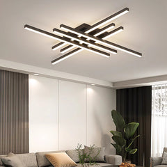 Aeyee LED Semi Flush Mount Ceiling Light, Modern Ceiling Chandelier, Geometry Dimmable Living Room Ceiling Lamp, 47.2" Decorative Lighting Fixture