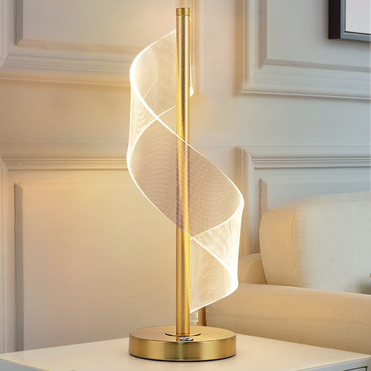 Aeyee LED Table Lamp, Gold Bedside Lamp, Touch Lamp, Dimmable Night Light for Bedroom Reading Nightstand