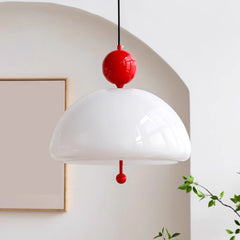 Aeyee Glass Pendant Light Fixture, Cute Dome Hanging Light, Modern Ceiling Pendant Light for Bedroom Kitchen