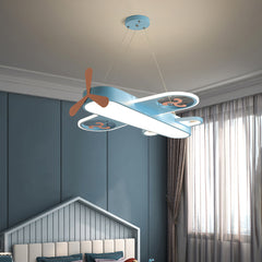 Aeyee Airplane Pendant Light Fixture, Dimmable Children's Bedroom Hanging Light, Cartoon Hanging Chandeliers