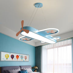 Aeyee Airplane Pendant Light Fixture, Dimmable Children's Bedroom Hanging Light, Cartoon Hanging Chandeliers