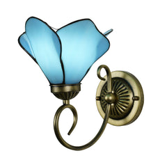 Aeyee Tiffany Wall Sconce, Flower Shaped Wall Light, Stained Glass Wall Lamp for Entrance, Bedroom, Hallway