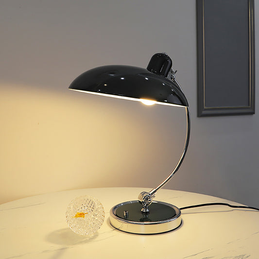 Aeyee Adjustable Arc Table Lamp Modern Reading Lamp Elegant Bedside Lamp Dome Nightstand Lamp Creative Metal Desk Lamp for Study Room Bedroom