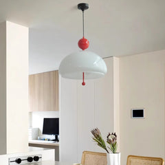 Aeyee Glass Pendant Light Fixture, Cute Dome Hanging Light, Modern Ceiling Pendant Light for Bedroom Kitchen