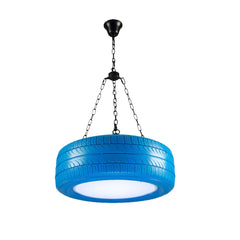 Aeyee Tire Shape Pendant Light Fixture, Vintage Hanging Light, Unique Round Ceiling Pendant Light