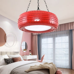 Aeyee Tire Shape Pendant Light Fixture, Vintage Hanging Light, Unique Round Ceiling Pendant Light