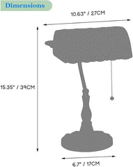 Aeyee Tiffany Table Lamp, Classy Night Light with Stained Glass Shade, Handmade Desk Lamp for Bedroom Nightstand
