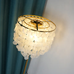 Aeyee Shell Floor Lamp Rustic Standing Light, 3 Lights Shell Lamp for Living Room Bedroom