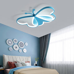 Aeyee Butterfly Flush Mount Ceiling Light, Dimmable Children's Bedroom Ceiling Light Fixture, 19.6'' Cartoon LED Ceiling Lamp