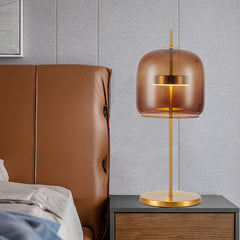 Aeyee Modern Glass Table Lamp, Dimmable Bedside Lamp, Elegant Night Light, Mid Century Desk Lamp for Bedroom Nightstand