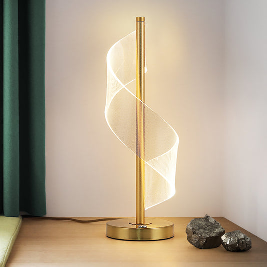 Aeyee LED Table Lamp, Gold Bedside Lamp, Touch Lamp, Dimmable Night Light for Bedroom Reading Nightstand