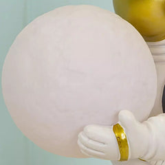 Aeyee Astronaut Table Lamp Cute Space Lamp Spaceman Bedside Lamp 3D Moon Space Decor Kids Night Light for Bedroom