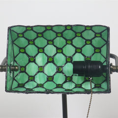 Aeyee Tiffany Table Lamp, Classy Night Light with Stained Glass Shade, Handmade Desk Lamp for Bedroom Nightstand