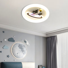 Aeyee Astronaut Ceiling Light Fixtures, Cool Kids Room Round Ceiling Light, Modern Motorcycle LED Ceiling Lamp for Kid's Bedroom Nursery