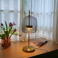 Aeyee Modern Glass Table Lamp, Dimmable Bedside Lamp, Elegant Night Light, Mid Century Desk Lamp for Bedroom Nightstand