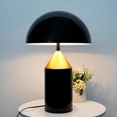 Aeyee Mushroom Bedside Lamp, Modern Table Lamp with Heavy Base, Dome Shaped Night Light, Accent Lamp for Bedroom Reading Nightstand