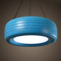 Aeyee Tire Shape Pendant Light Fixture, Vintage Hanging Light, Unique Round Ceiling Pendant Light