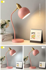 Aeyee Colorful Reading Light, Small Table Lamp with Pen Holder, Adjustable Desk Lamp for Bedroom Dorm Room Nightstand