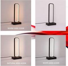 Aeyee LED Bedside Lamp, Simple Night Light, Dimmable Table Lamp for Bedroom Reading Nightstand in Black