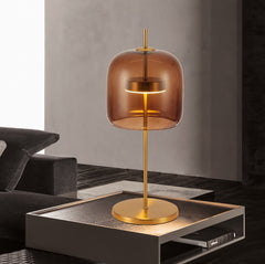 Aeyee Modern Glass Table Lamp, Dimmable Bedside Lamp, Elegant Night Light, Mid Century Desk Lamp for Bedroom Nightstand