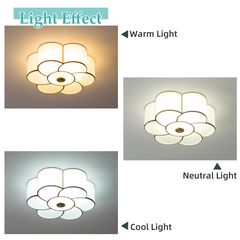 Aeyee Brass Flush Mount Ceiling Light, Vintage Frosted Glass Ceiling Lighting Fixture, 4 Lights Classic Ceiling Lamp