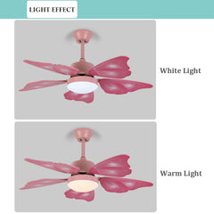 Aeyee Butterfly Wings Shape Ceiling Fan with Lights and Remote Control, 42" LED Ceiling Fan, Reversible Fan Light for Kids' Room Nursery