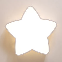 Aeyee Star Flush Mount Ceiling Light, Dimmable Children's Bedroom Ceiling Light Fixture, 15.7'' Cartoon LED Ceiling Lamp