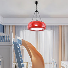 Aeyee Tire Shape Pendant Light Fixture, Vintage Hanging Light, Unique Round Ceiling Pendant Light