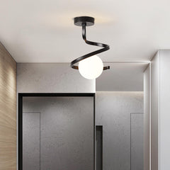 Aeyee Glass Ceiling Light Fixtures, Unique Hallway Lighting, Glass Flush Mount Ceiling Light, 7.4" Modern Entryway Light