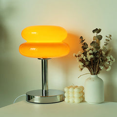 Aeyee Contemporary Glass Table Lamp, Cute Bedside Lamp, Girl's Elegant Night Light for Bedroom Nightstand