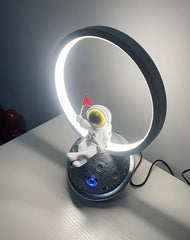Aeyee Cute Bedside Lamp, Astronaut Night Light, Dimmable Table Lamp for Bedroom Reading Nightstand