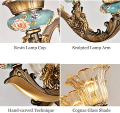 Aeyee Vintage Rustic Wall Sconce, Bedside Glass Wall Light, Porch Wall Lights for Bedroom, Hallway in Brass
