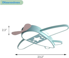 Aeyee Airplane Ceiling Light Kids, Cool Boy's Room Light, LED Cartoon Light Fixtures,Modern Kids Light with Remote Control, Dimmable