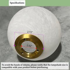Aeyee Replacement Frosted Glass Shade, 5.9" Globe Shade