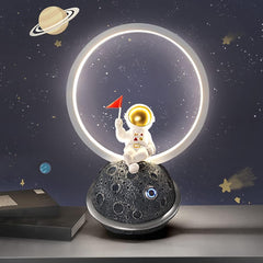 Aeyee Cute Bedside Lamp, Astronaut Night Light, Dimmable Table Lamp for Bedroom Reading Nightstand