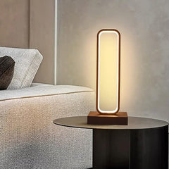 Aeyee LED Bedside Lamp, Simple Night Light, Dimmable Table Lamp for Bedroom Reading Nightstand in Black