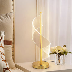 Aeyee LED Table Lamp, Gold Bedside Lamp, Touch Lamp, Dimmable Night Light for Bedroom Reading Nightstand