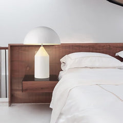 Aeyee Mushroom Bedside Lamp, Modern Table Lamp with Heavy Base, Dome Shaped Night Light, Accent Lamp for Bedroom Reading Nightstand