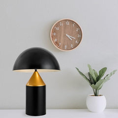 Aeyee Mushroom Bedside Lamp, Modern Table Lamp with Heavy Base, Dome Shaped Night Light, Accent Lamp for Bedroom Reading Nightstand