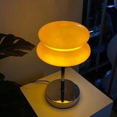 Aeyee Contemporary Glass Table Lamp, Cute Bedside Lamp, Girl's Elegant Night Light for Bedroom Nightstand