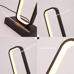 Aeyee LED Bedside Lamp, Simple Night Light, Dimmable Table Lamp for Bedroom Reading Nightstand in Black